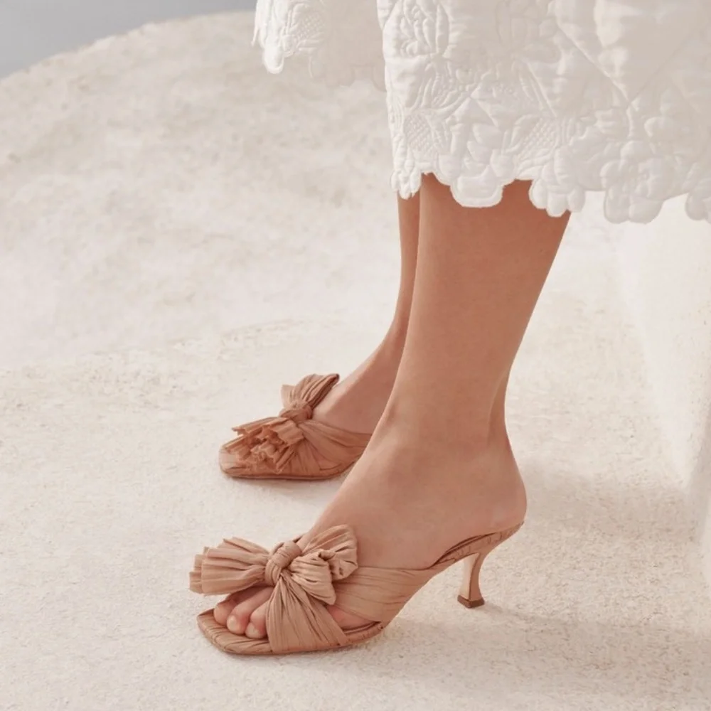 Loeffler Randall Eugenia Bow Mule in Dune - Picture 1 of 13